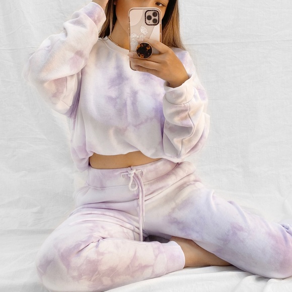 Pants - Lavender Tie Dye Sweatpants